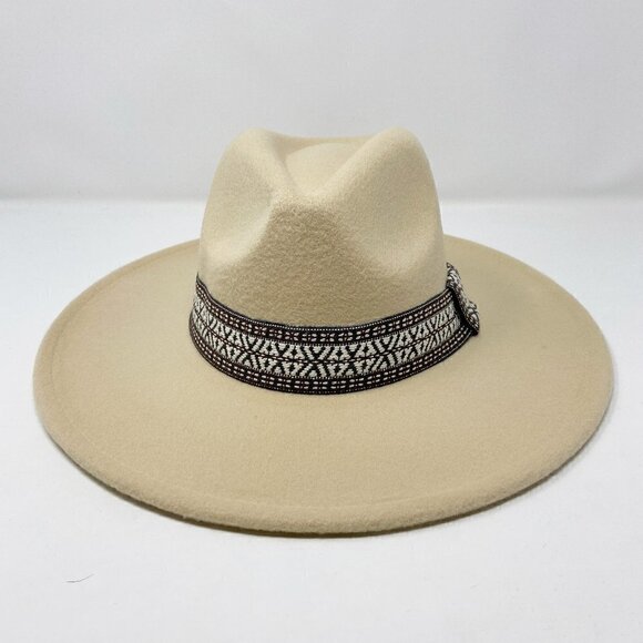 Cream Wide Brim Rancher Style Hat main image 5